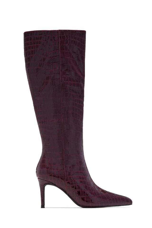 Load image into Gallery viewer, Chrissy Mid Heel Boots - Wine
