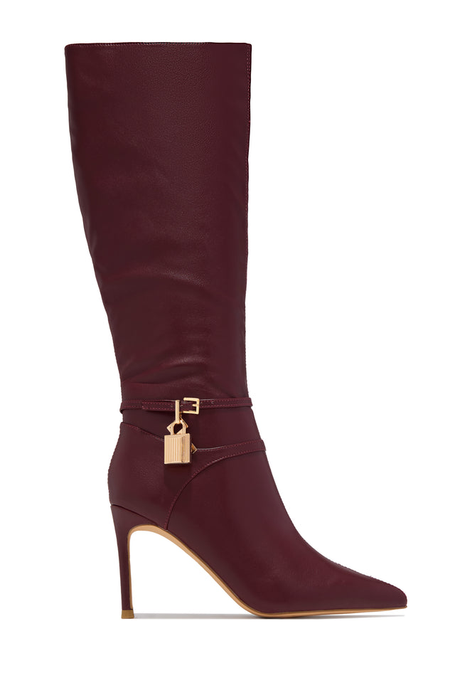 Load image into Gallery viewer, Kya Below The Knee Heel Boots - Wine
