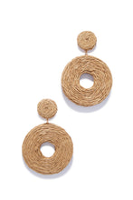 Load image into Gallery viewer, Calissa Woven Statement Earring - Tan
