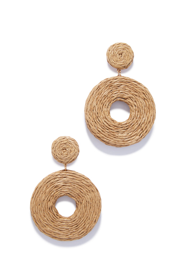 Load image into Gallery viewer, Calissa Woven Statement Earring - Tan
