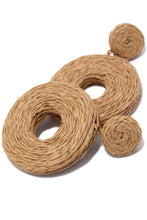 Load image into Gallery viewer, Calissa Woven Statement Earring - Tan
