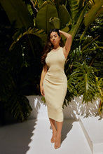 Load image into Gallery viewer, Yellow Sleeveless Midi Dress
