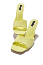 Load image into Gallery viewer, Jayne Mid Heel Mules - Yellow
