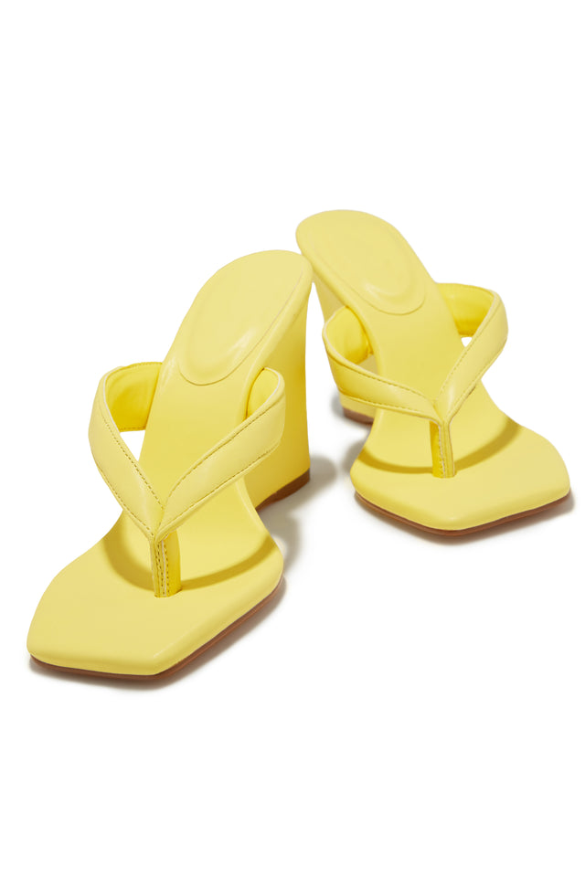 Load image into Gallery viewer, Alena Wedge Heel Mules - Yellow
