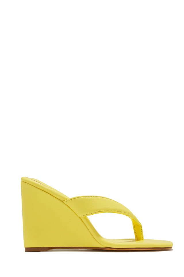 Load image into Gallery viewer, Alena Wedge Heel Mules - Yellow
