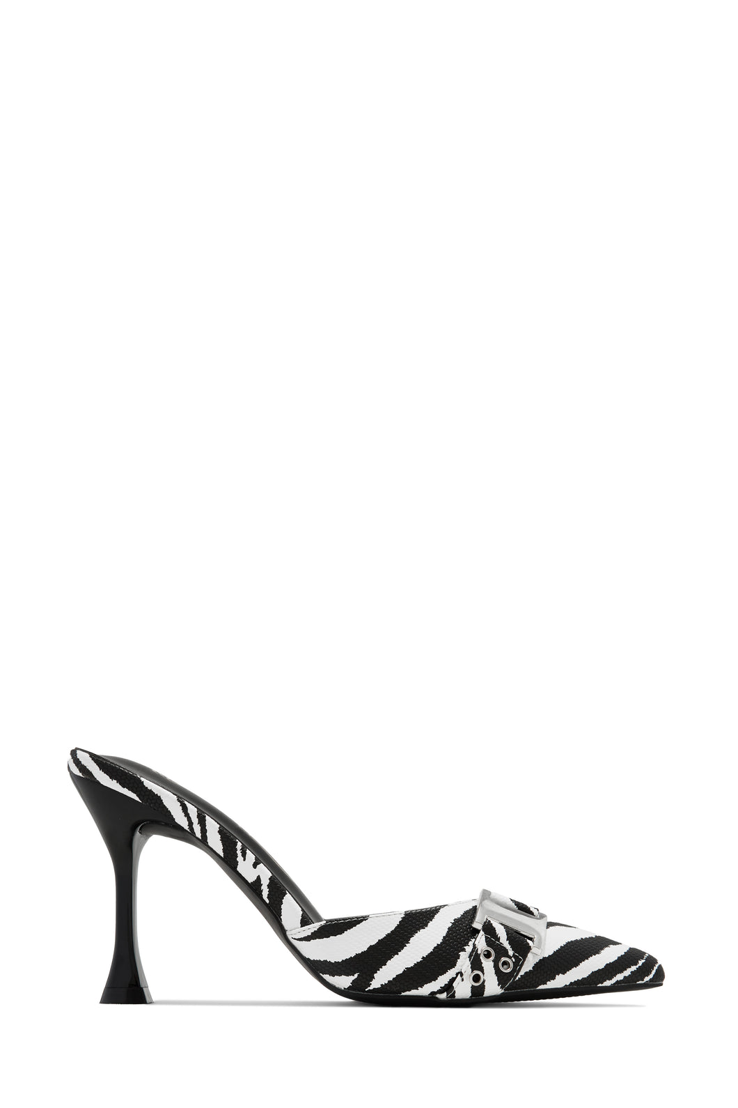 Zebra Black and White Mules