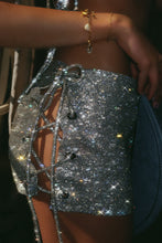Load image into Gallery viewer, Zelda Embellished Two Piece Skirt Set - Silver
