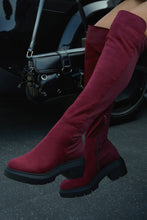 Load image into Gallery viewer, Zerah Over The Knee Boots - Burgundy
