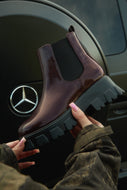 Zuzanna Combat Boots - Burgundy