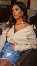 Load image into Gallery viewer, Being Chic Long Sleeve Button Up Top - Nude
