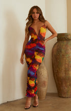 Load image into Gallery viewer, Colorful Abstract Maxi Dress
