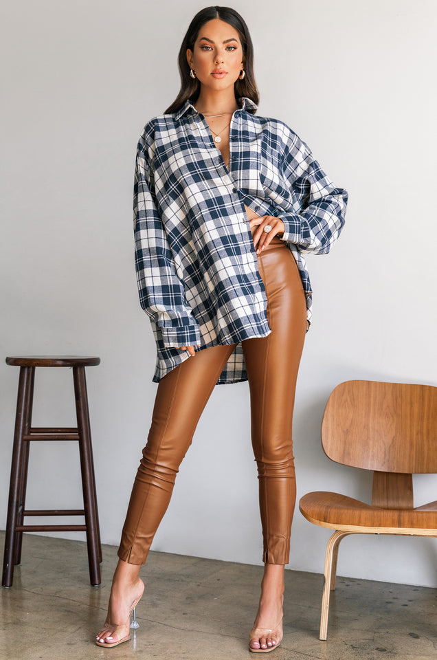 Load image into Gallery viewer, Make Jaws Drop High Waist Skinny PU Pant - Camel
