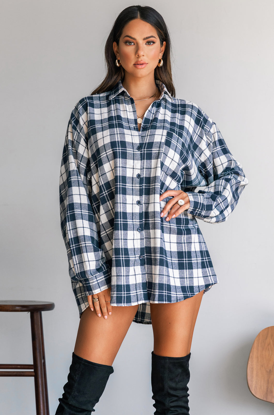Baily Flannel - Navy