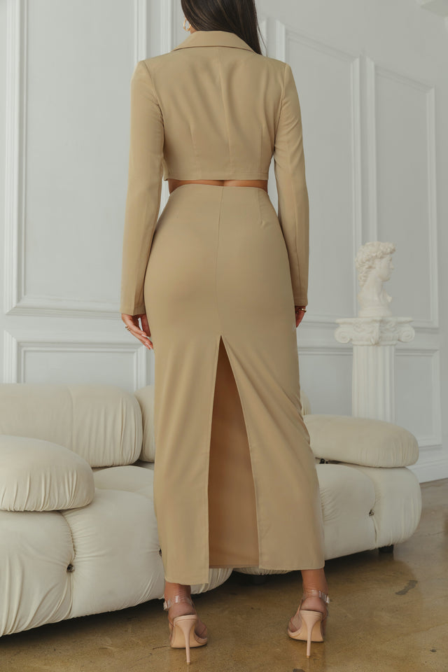 Load image into Gallery viewer, Maxi Skirt with High Slit at CB
