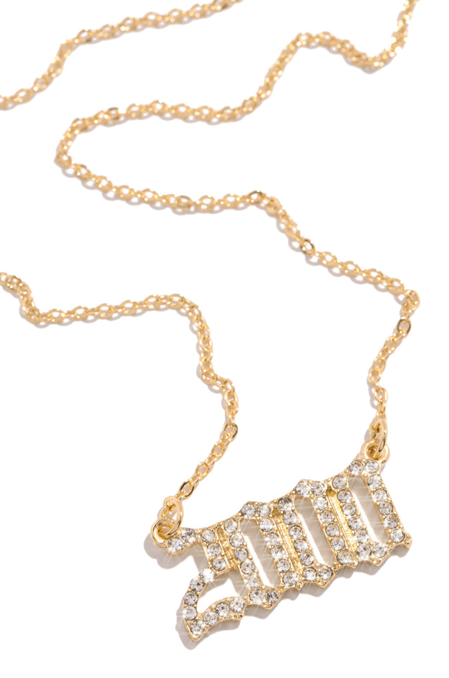 Load image into Gallery viewer, 2000 embellished year necklace 
