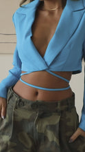 Load and play video in Gallery viewer, Video of Women Wearing Crop Blazer
