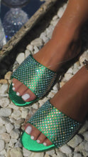 Load and play video in Gallery viewer, Video Of Green Sandals 
