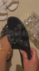 Embellished black slip on sandals video