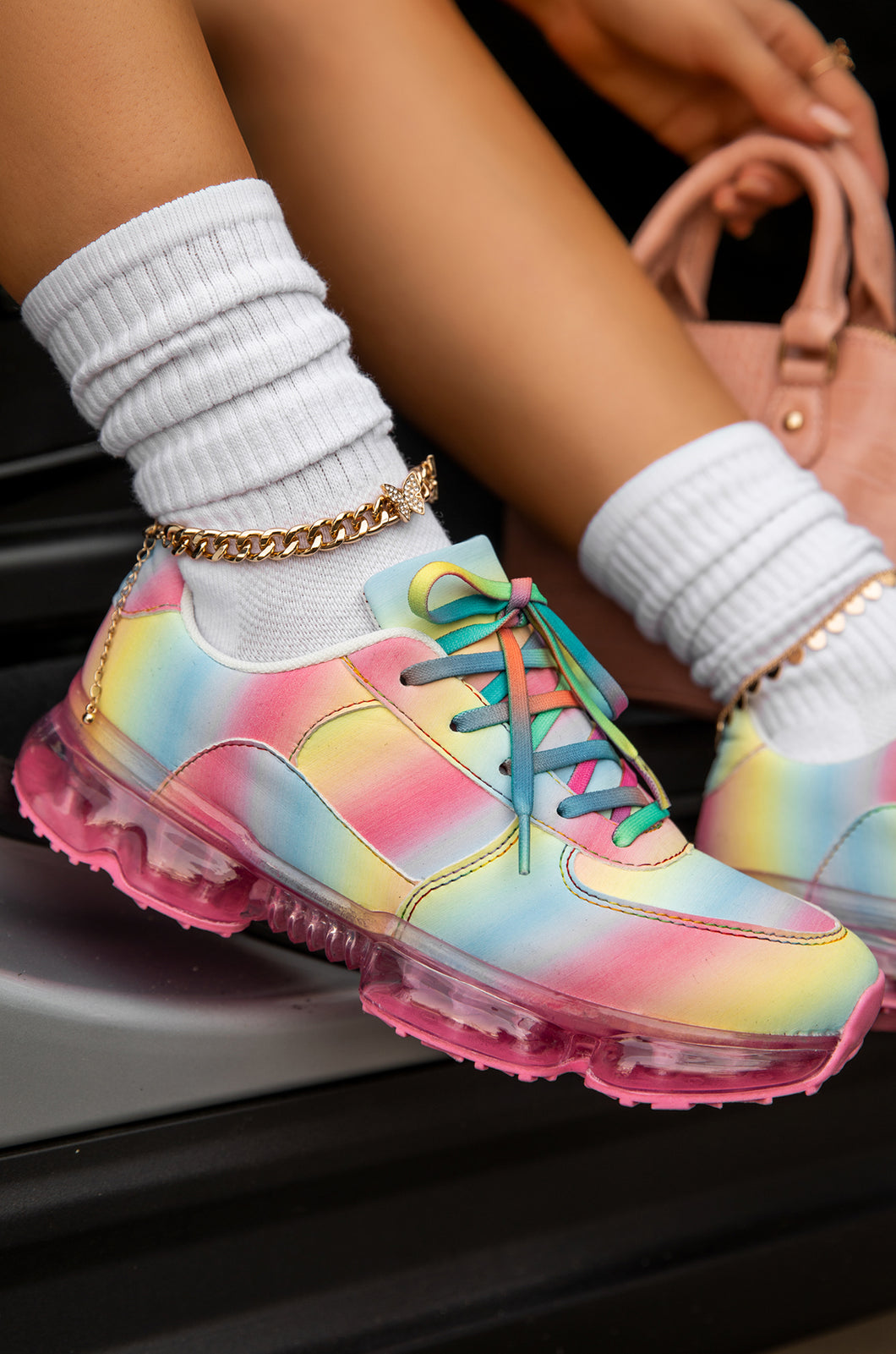 Multi Color Lace Up Sneaker