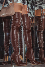 Load image into Gallery viewer, Sultry Touch Over The Knee Boots - Red
