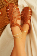 Load image into Gallery viewer, Tan Caged Gladiator Sandals
