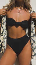 Load and play video in Gallery viewer, Model wearing black knit set video

