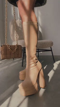 Load and play video in Gallery viewer, Video Of Nude Platform Boots and Nude Bag

