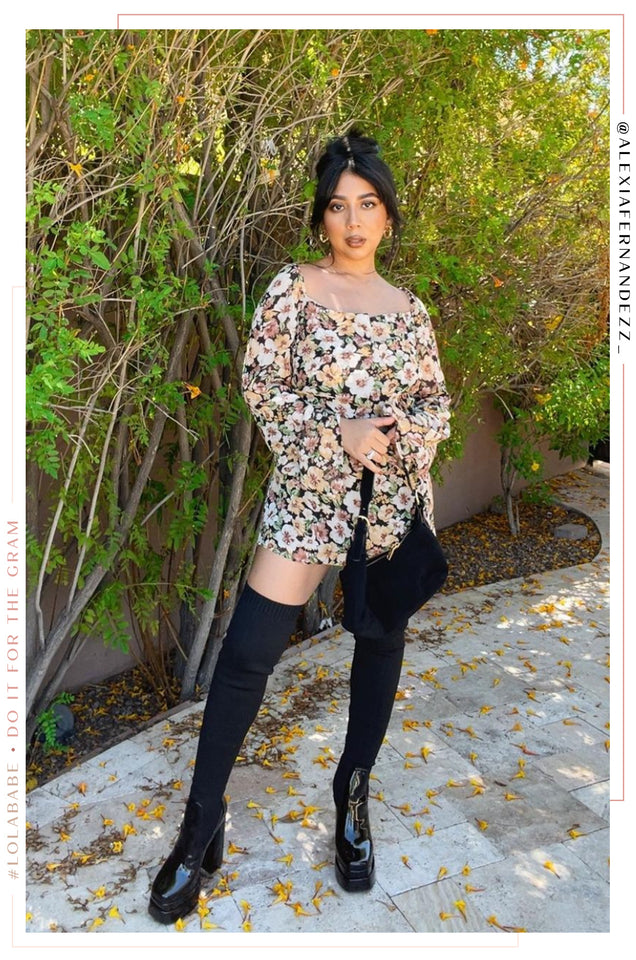 Load image into Gallery viewer, Nelle Over The Knee Platform Block Heel Boots - Black Pat
