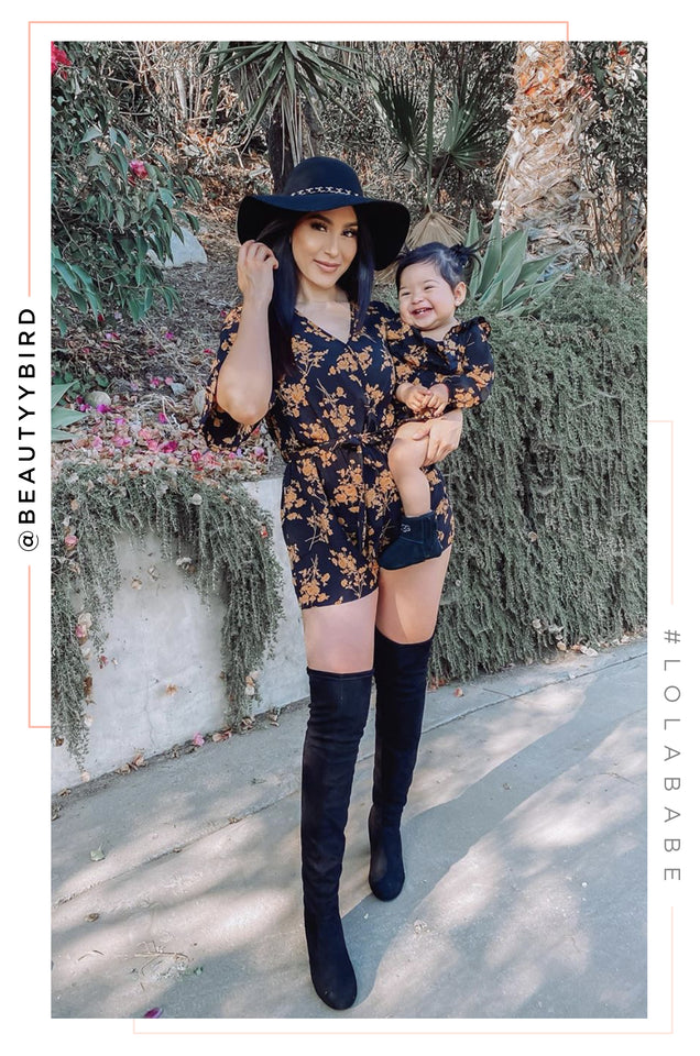 Load image into Gallery viewer, Women Standing with Black OTK Boots

