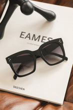 Load image into Gallery viewer, black squared sunglasses 
