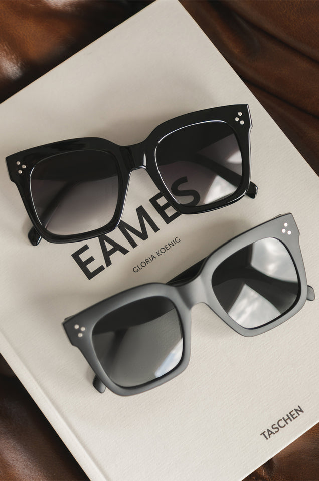 Load image into Gallery viewer, black acetate frame sunglasses 
