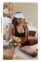 Load image into Gallery viewer, Book A Flight Bikini Top - Black

