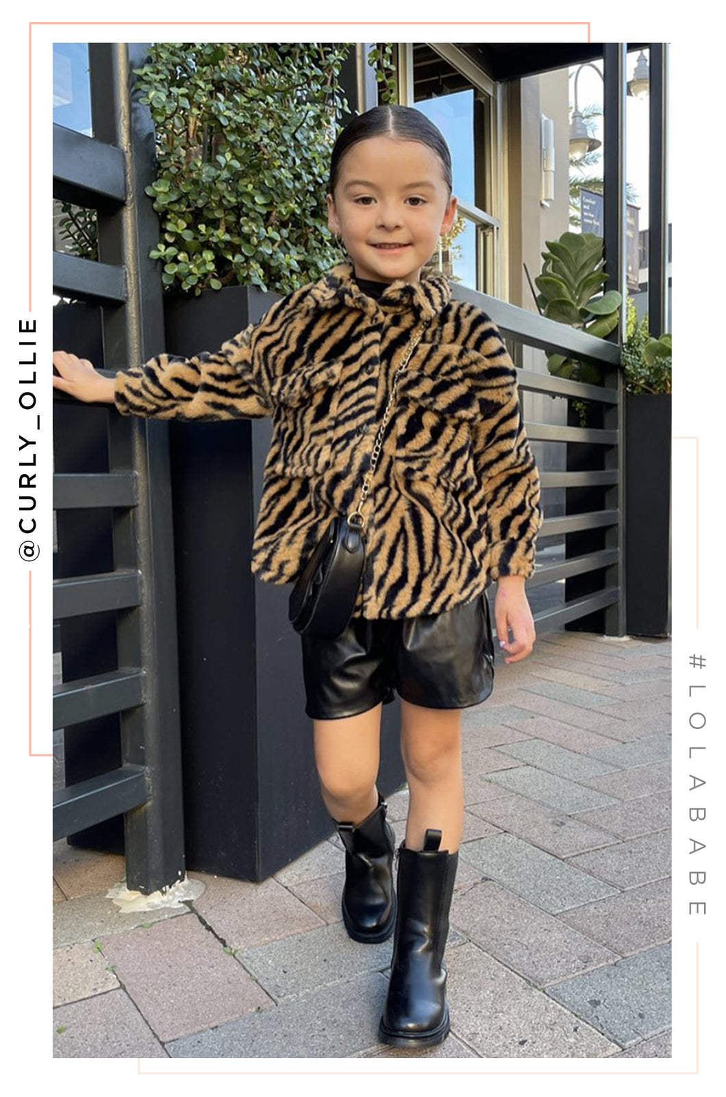 tiger print kid's coat 