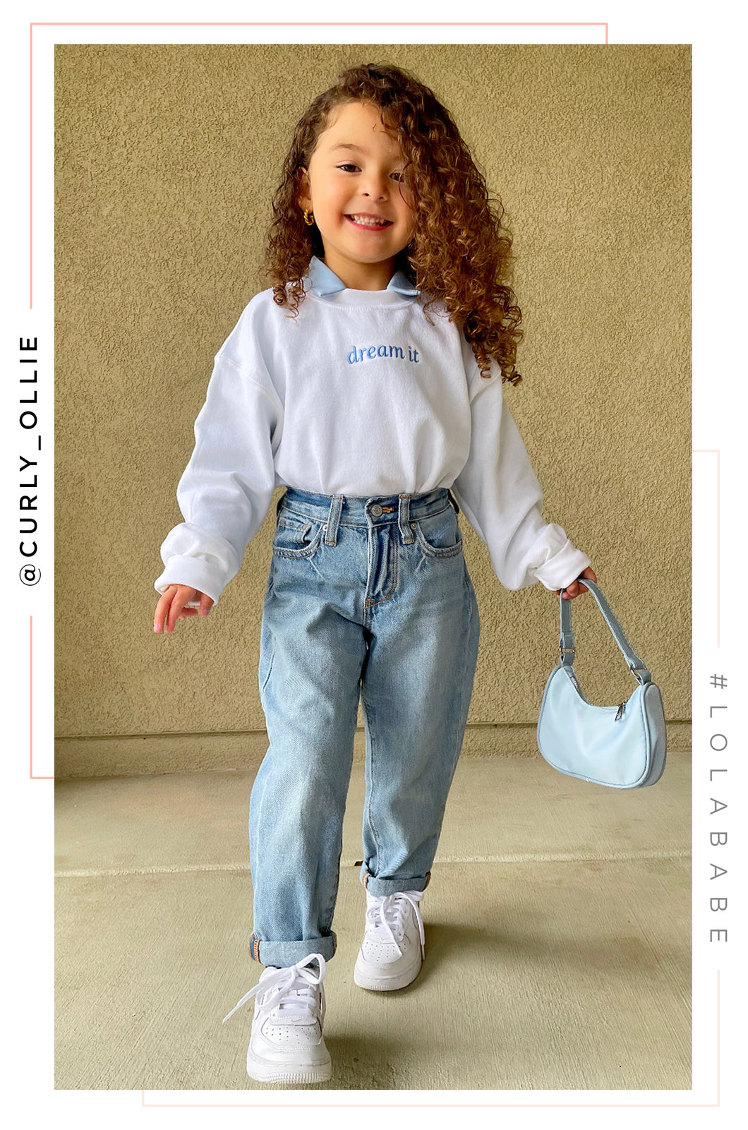 Miss Lola  Blue Kids Crewneck Sweater – MISS LOLA