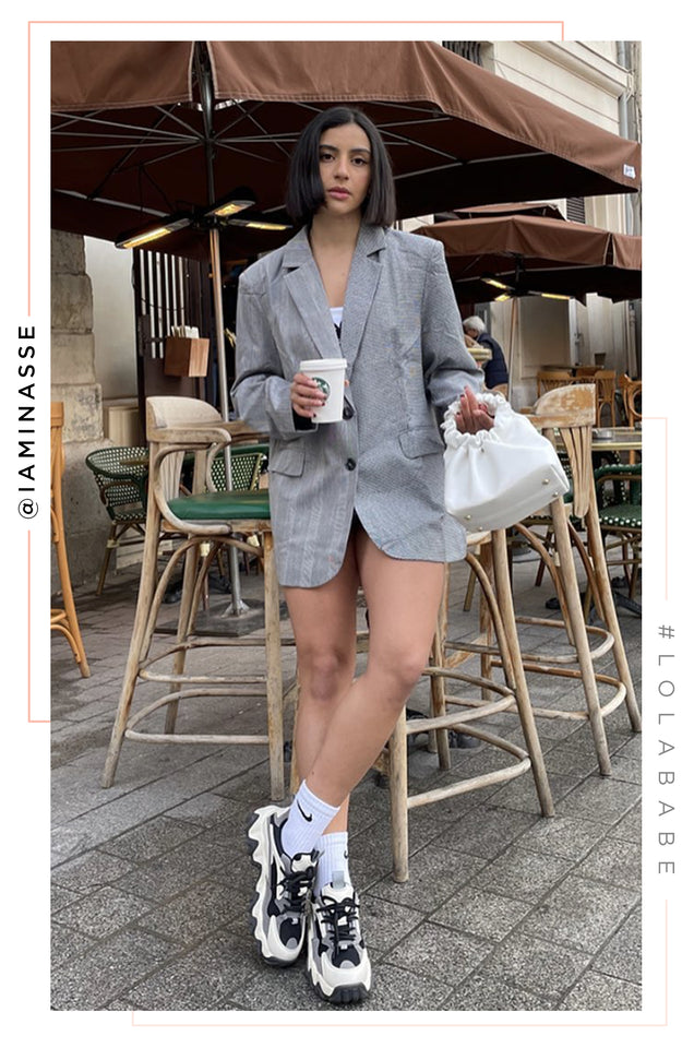 Load image into Gallery viewer, Plaid Oversized Blazer
