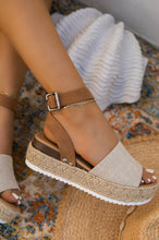 Load image into Gallery viewer, Voyage Platform Espadrille Sandals - Burlap
