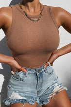 Load image into Gallery viewer, Nude Sleeveless Rib Knit Bodysuit
