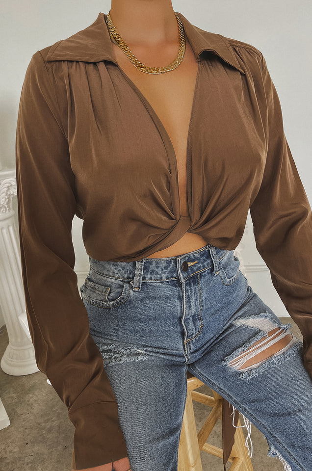 Load image into Gallery viewer, Nude Long Sleeve Top
