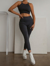 Load image into Gallery viewer, Match My Energy Active Crop Top - Black
