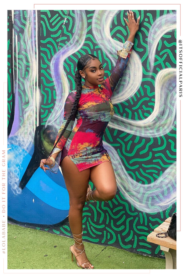 Load image into Gallery viewer, Multi Abstract Mini Dress

