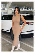 Load image into Gallery viewer, Rib Knit Nude Dress
