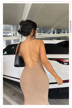 Load image into Gallery viewer, Open Back Nude Dress
