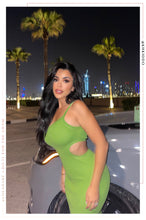 Load image into Gallery viewer, Girl Standing in Front of Car Wearing Green Dress
