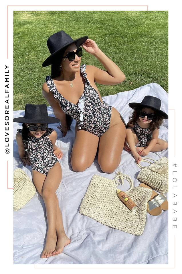 Load image into Gallery viewer, Printed Ruffle one piece Swim
