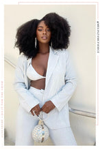Load image into Gallery viewer, Girl Wearing Silver Oversized Blazer
