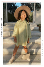 Load image into Gallery viewer, Mini Primavera Kids Flat Brim Hat - Nude
