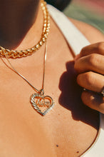 Load image into Gallery viewer, With Love Embellished Heart Necklace- Gold
