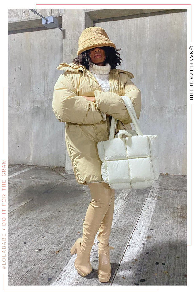 Load image into Gallery viewer, Amira Over The Knee Platform Block Heel Boots - Nude
