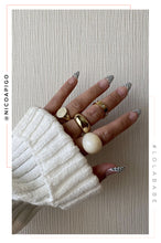 Load image into Gallery viewer, Women Wearing Gold-Tone Embellished Ring
