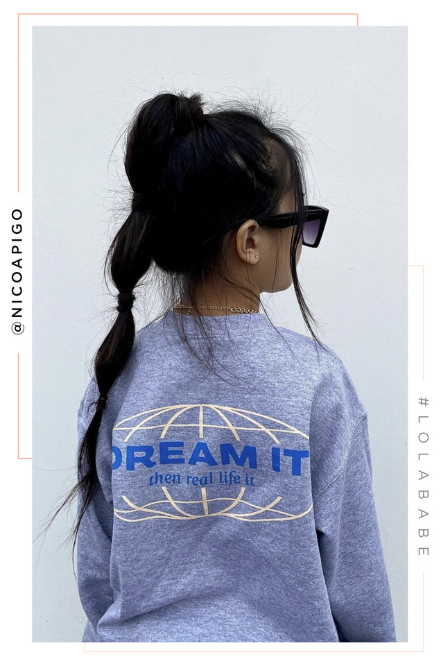 Load image into Gallery viewer, Mini Dream It Crewneck - Grey
